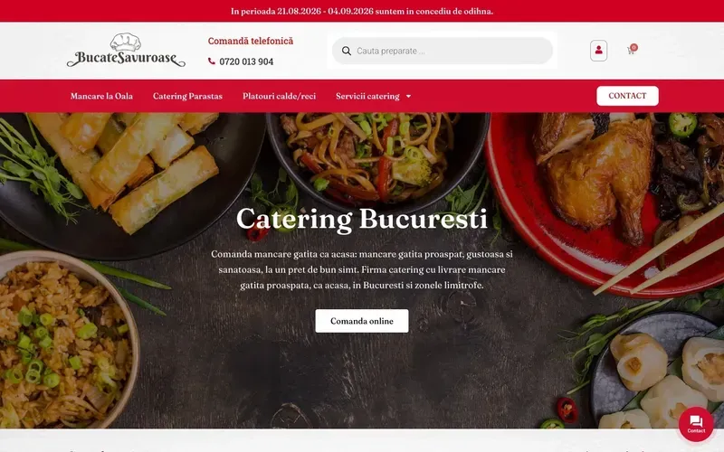 Bucate Savuroase - website screenshot