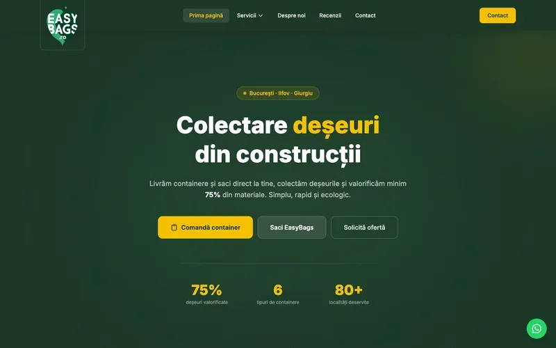EasyBags - website screenshot