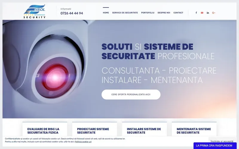 Eisol - website screenshot