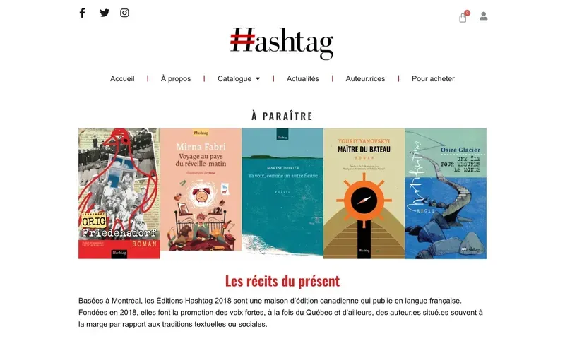Hashtag - website screenshot