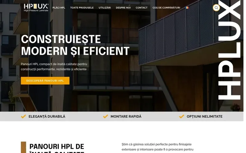 HPLUX - website screenshot