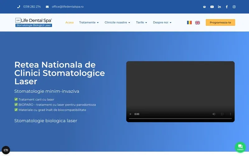 Life Dental Spa - website screenshot