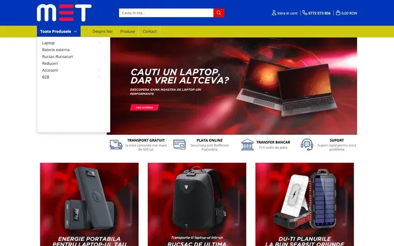 MET - website screenshot