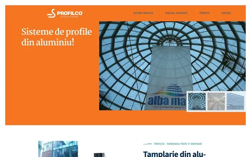 Profilco - website screenshot