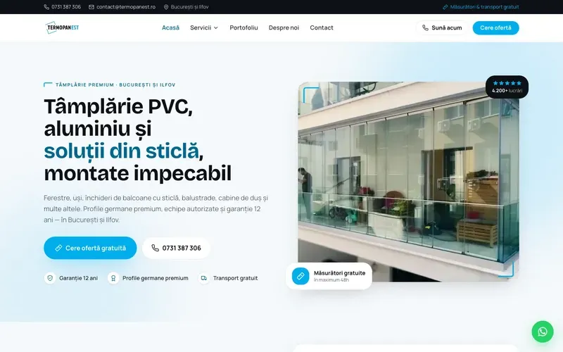 Termopanest - website screenshot